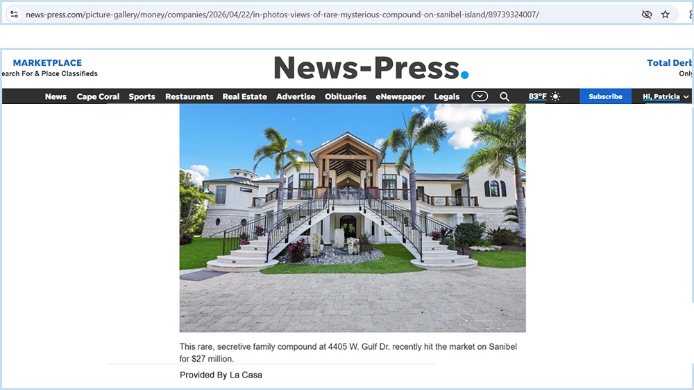 Views of rare, secretive family compound on Sanibel Island