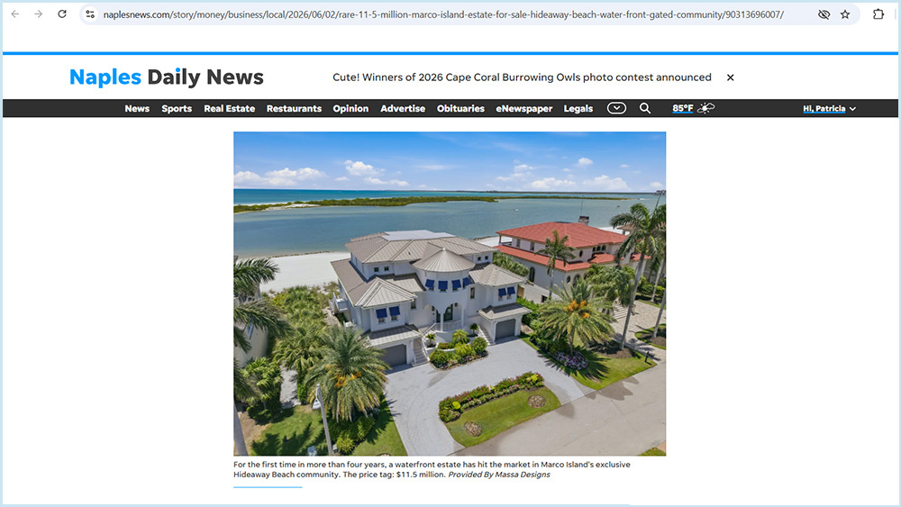 Rare $11.5 million Marco Island estate hits market