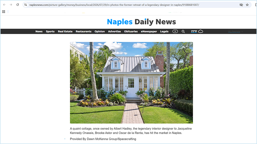 Rare Naples cottage once owned by design icon hits market