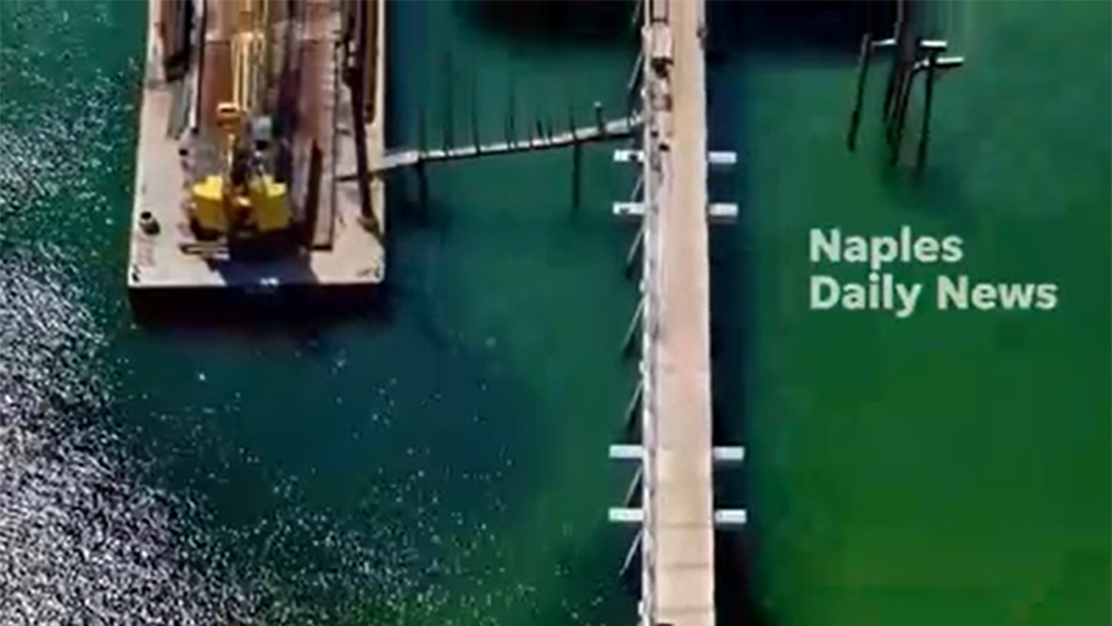 Flying over the new Naples pier: Drone video shows significant progress